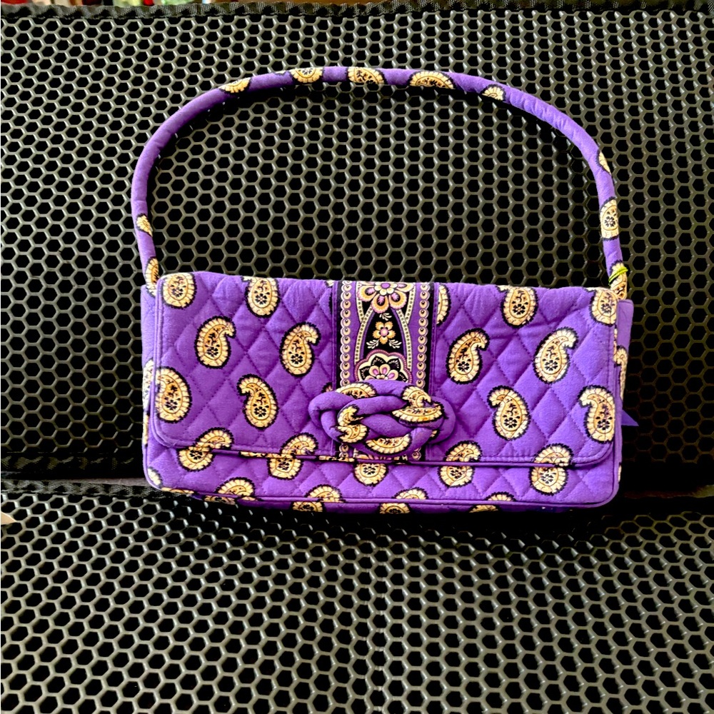 Vera Bradley Purple Paisley Quilted Clutch